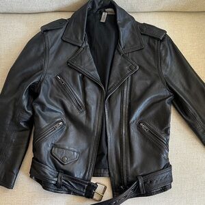 Genuine Leather Moto Jacket